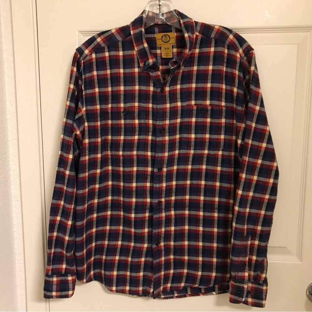 Stapleford flannel button down mens work shirt size medium